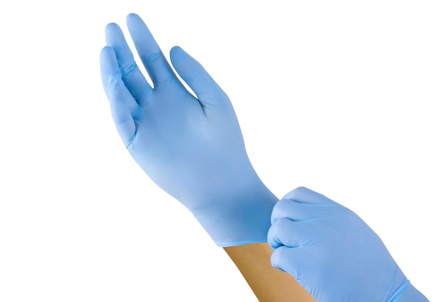 Wear latex glove