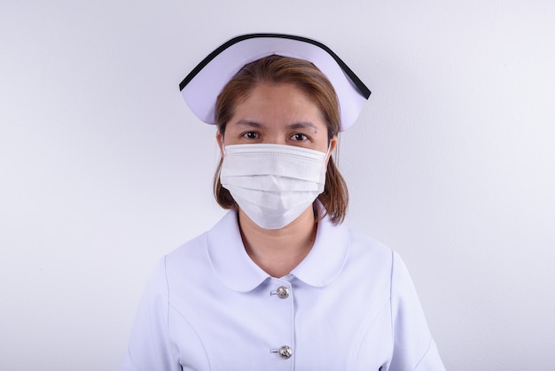 Wear a surgical mask​ for​ precaution from covid19. (Corona Virus)