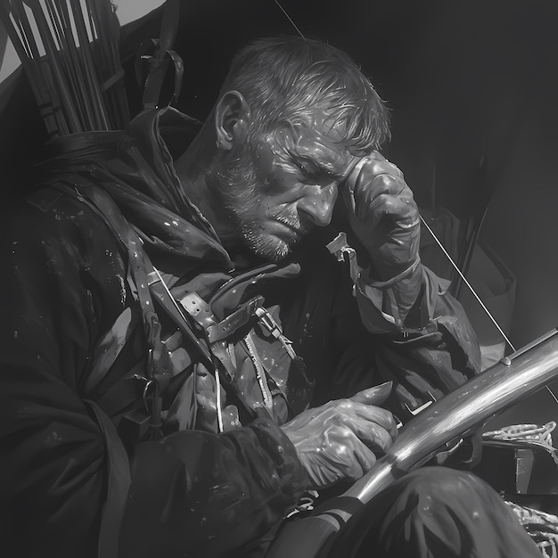 A Weary Soldier at Rest