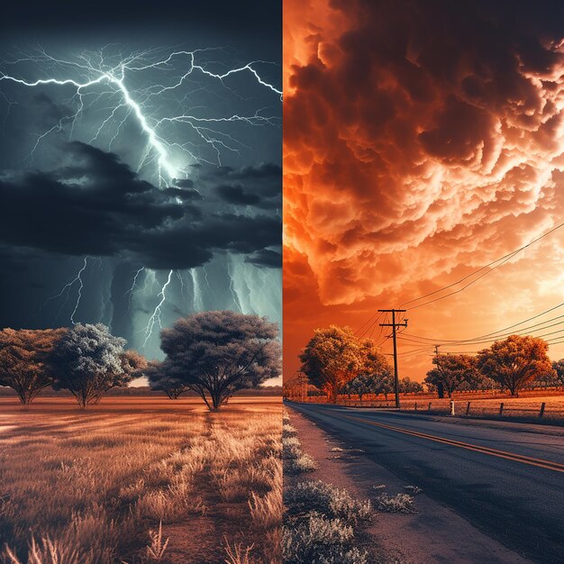 Photo weather effects composition