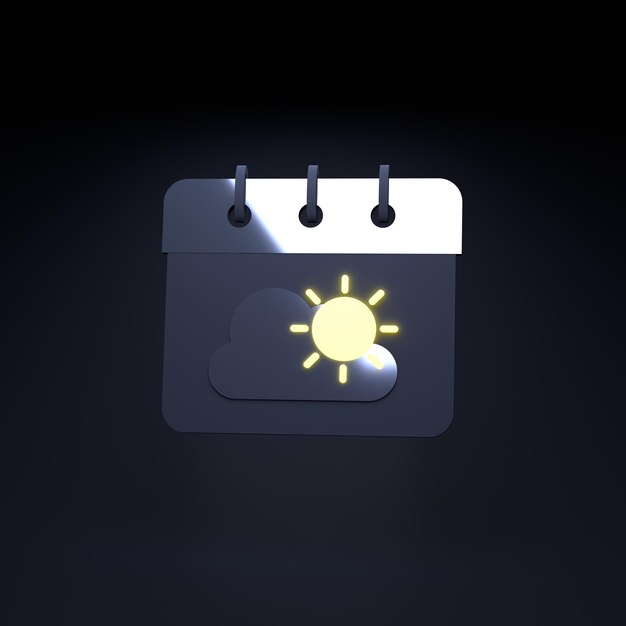 Weather icon 3d render illustration