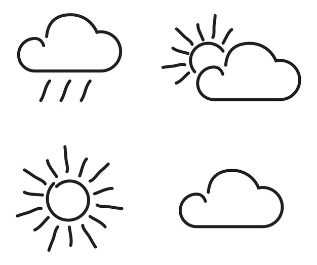 Weather set icons