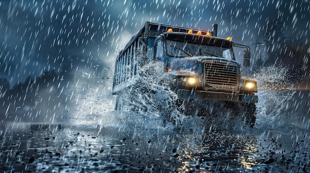 Weather truck rain