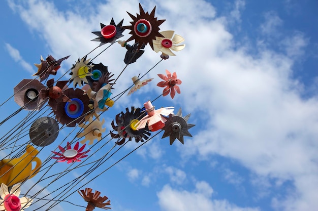 Weather vanes on a beach