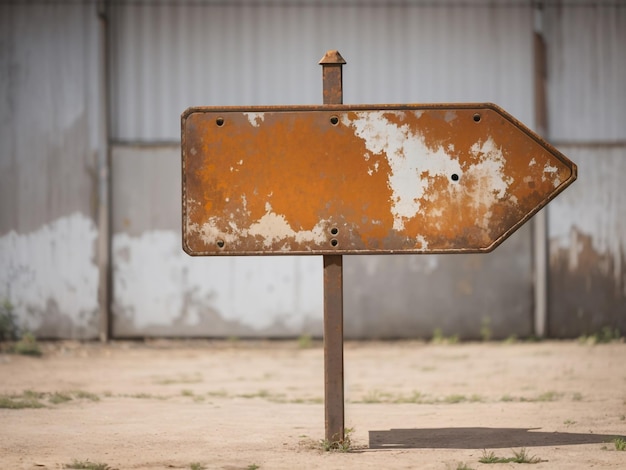 Weathered Memories Old Blank Rusty Metal Sign Isolated on Transparent