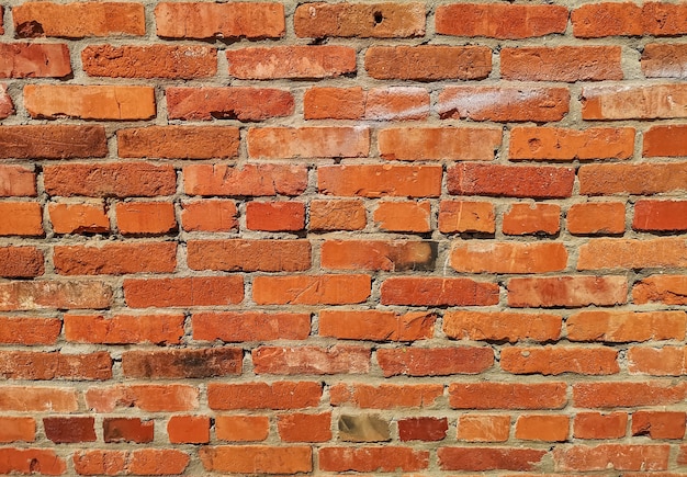 Weathered old brick wall