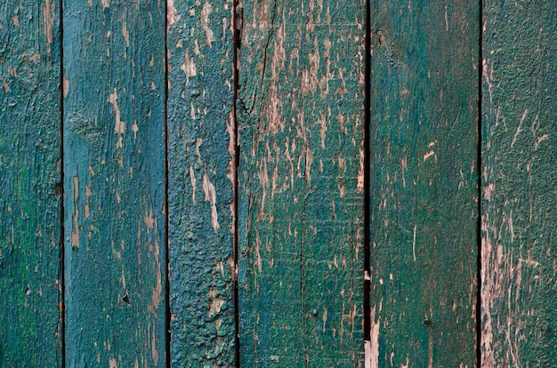 Weathered painted wooden boards texture background