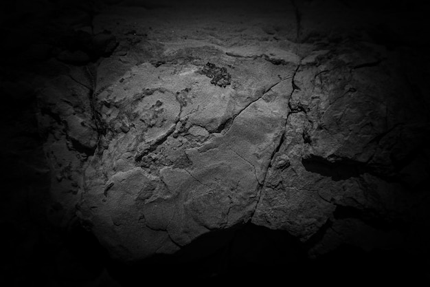 Weathered stone background Black and white rock surface texture