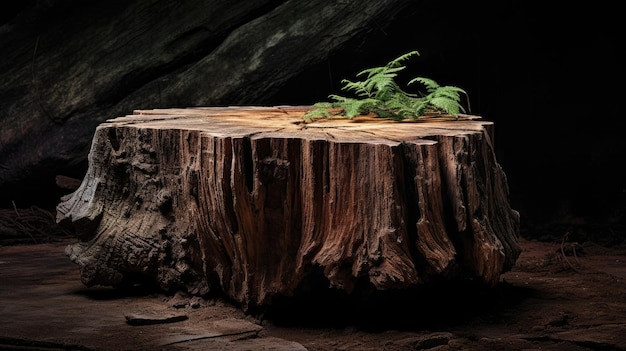 Photo weathered tree stump