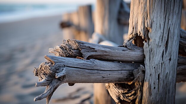 Photo weathered wood and coastal charm