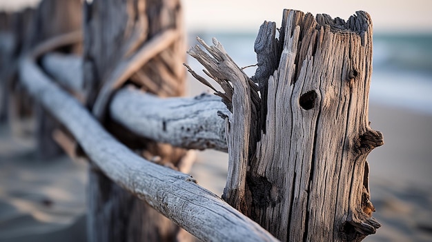 Photo weathered wood and coastal charm