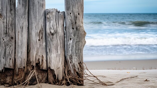 Photo weathered wood and coastal charm