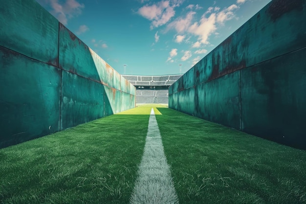 Foto porta di calcio americano resistente alle intemperie generate ai