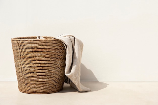 Photo weaved laundry basket laundry essential in minimal style