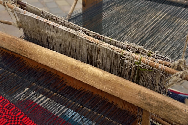 Premium Photo | Weaving hand loom