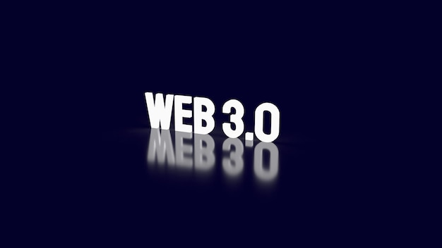 The Web 30  text for technology concept 3d rendering