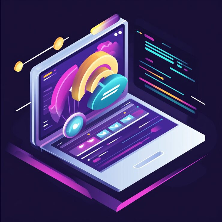 Photo a web applications loading performance being optimized through lazy loading and asset compression