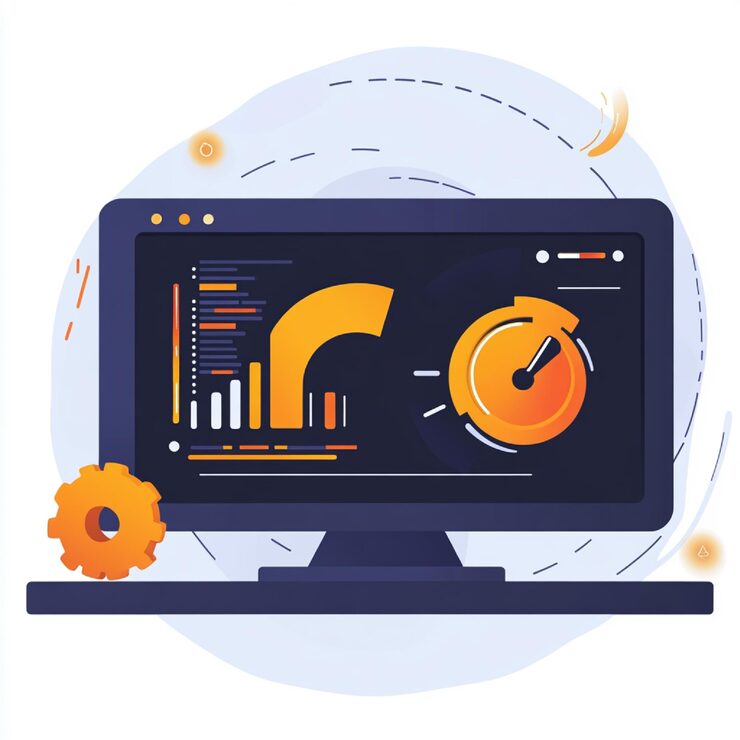 Photo a web applications loading performance being optimized through lazy loading and asset compression