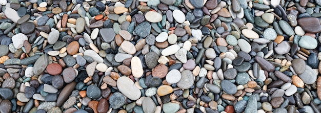 Web banner with abstract smooth round pebbles