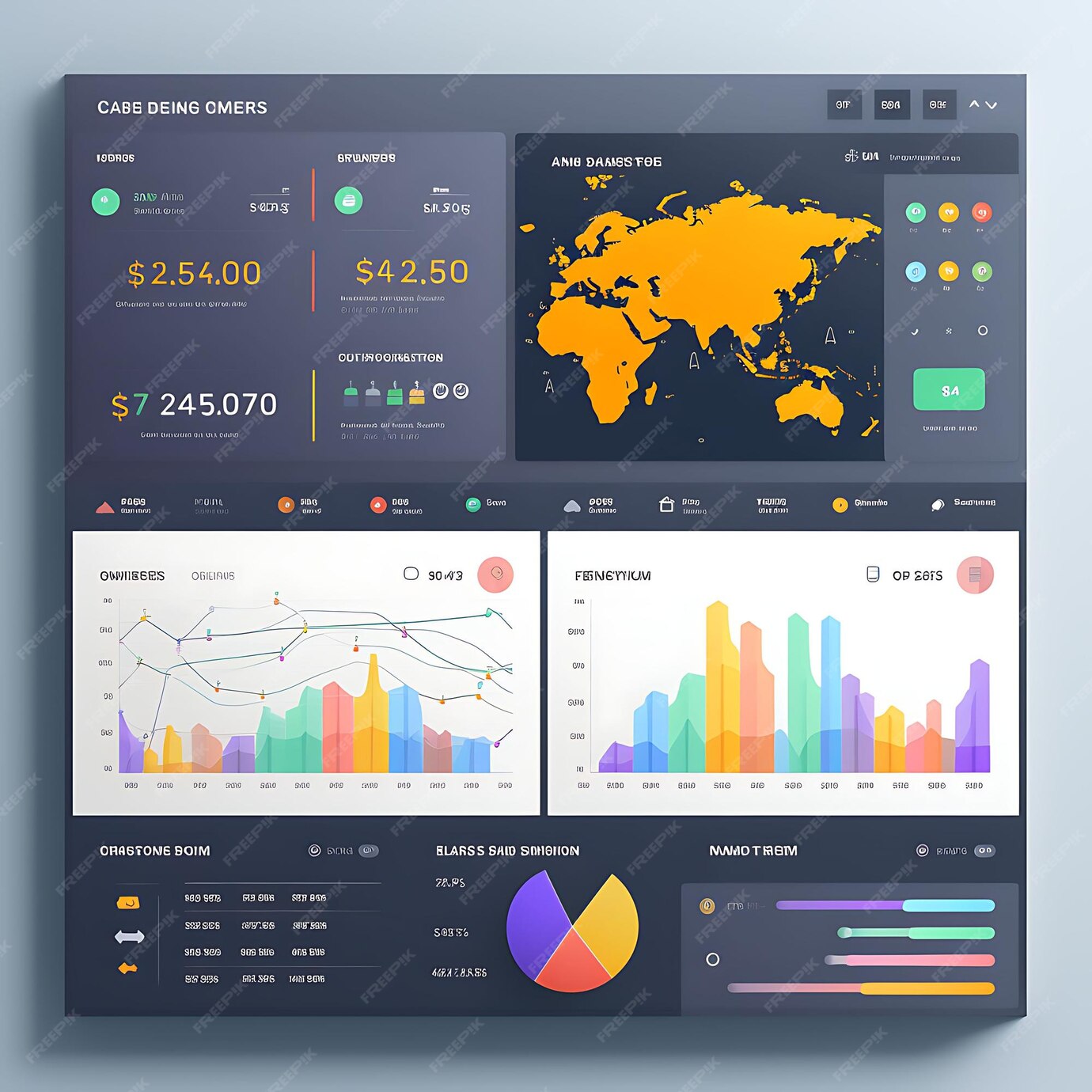 Premium AI Image  Dashboard Analytics Data Analytics Dashboard