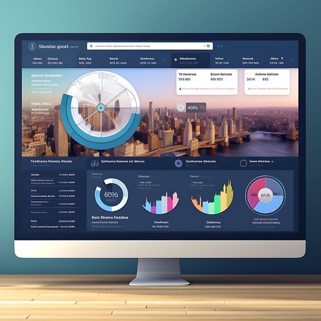 Foto web dashboard asset allocation dashboard con strumenti di allocazione delle risorse e p concept idea design art