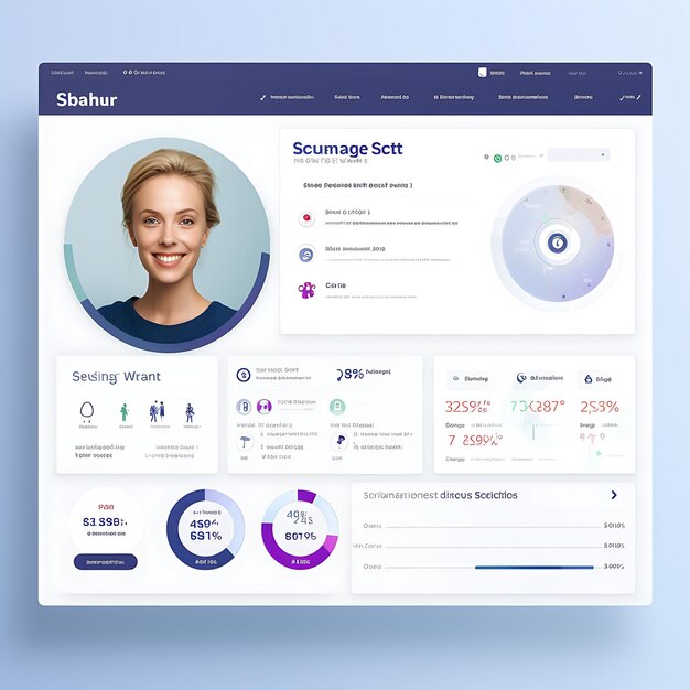 Foto web dashboard crm for healthcare patient management appointment scheduling concept idea design art