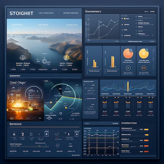 Photo web dashboard logistics and transportation shipment tracking route optimiz concept idea design art