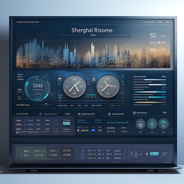 Photo web dashboard performance metrics dashboard with performance metrics and b concept idea design art