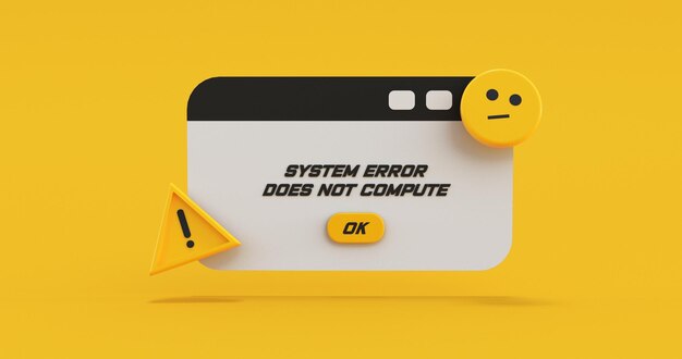 web error illustration 3d render