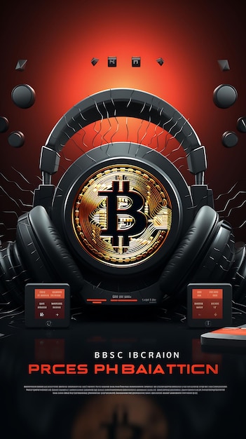 Web Layout Bitcoin Podcast With Audio Player and Episode List Web Theme Figma Concept Banner Poster