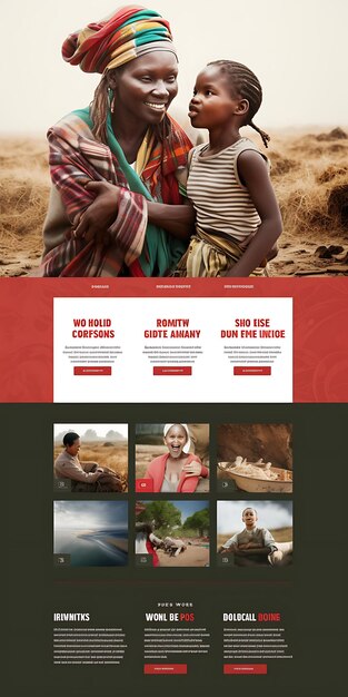 Photo web layout design of international day with creative and minimal simple idea concept