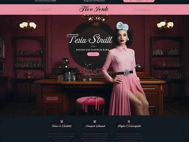 Foto layout web design retrò vintage con tocchi creativi e un'estetica professionale