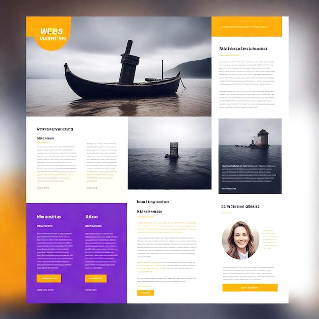 Web newsletter template design