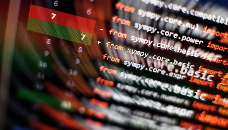 Photo web programming functions on laptop on laptop it business python code computer screen mobile application design concept