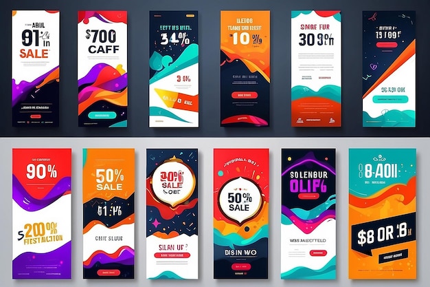 web sale banner set