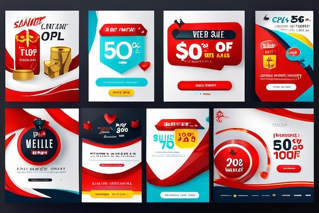 web sale banner set