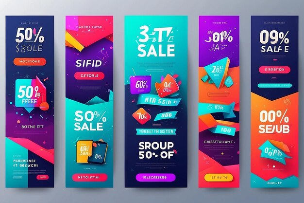 web sale banner set