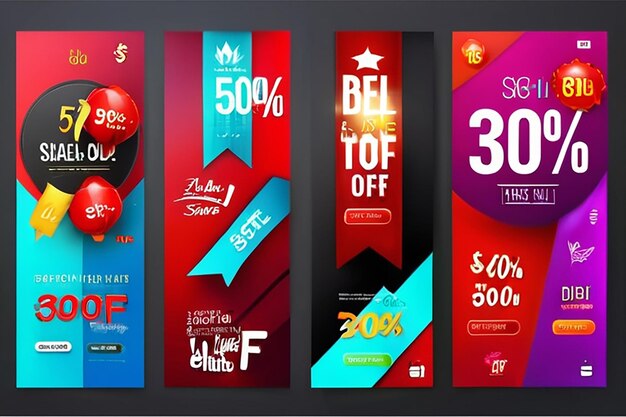 web sale banner set