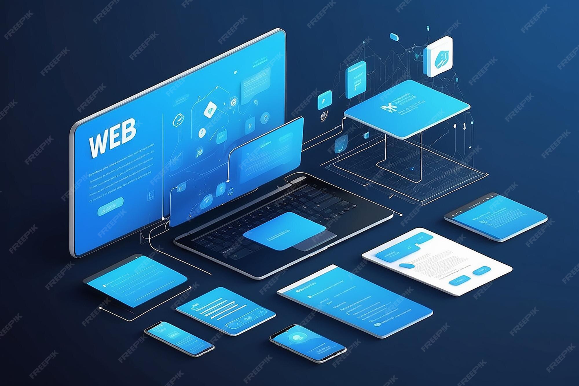 Premium Photo | Web UIUX design web development concept Web design ...