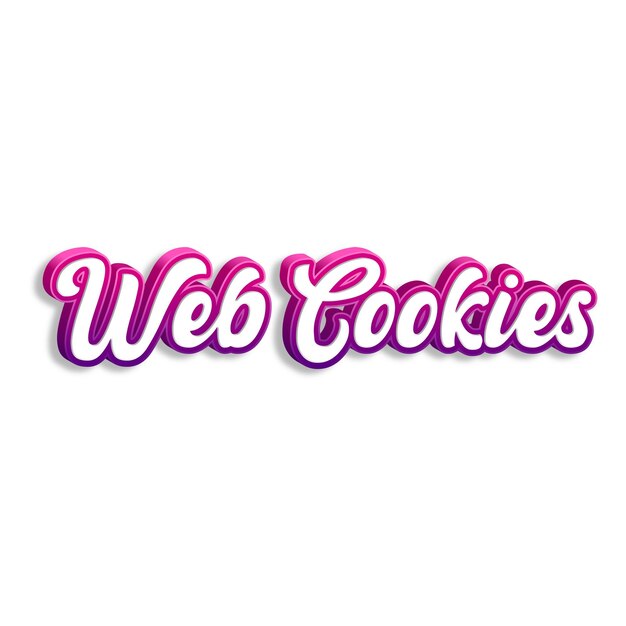 WebCookies タイポグラフィー 3D デザイン 黄色 ピンク ホワイト 背景写真 jpg