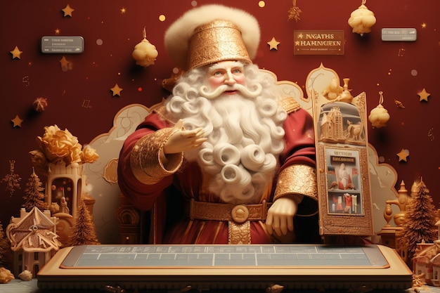 Webdesignelementen en sjabloon voor Sinterklaasthema 00626 03