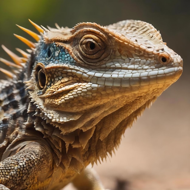 Weber crested lizard portrait