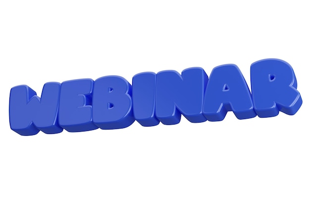 Webinar 3d word-tekst