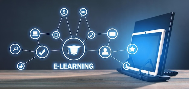 Webinar voor online training over e-learningtechnologie