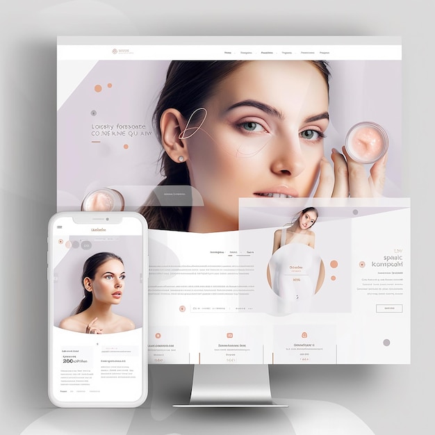 Webontwerp UI UX landingspagina voor huidesthetische kliniek
