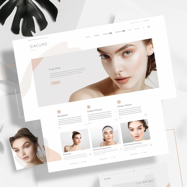 Webontwerp UI UX landingspagina voor huidesthetische kliniek