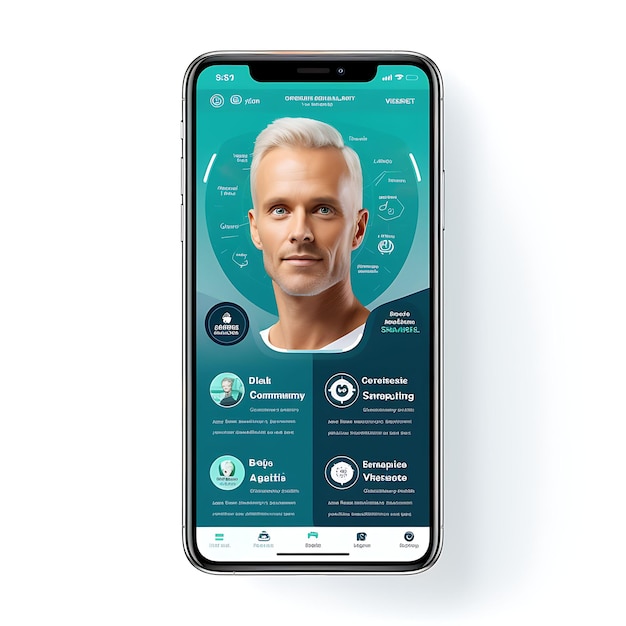 Веб-сайт AI Augmented Healthcare, представляющий концепцию дизайна конфиденциальности данных этики AI Creative