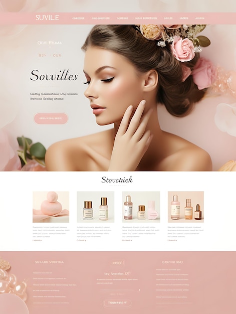 Website of a Beauty Salon Highlighting an Elegant Web De Website Layout Concept Insane Ideas