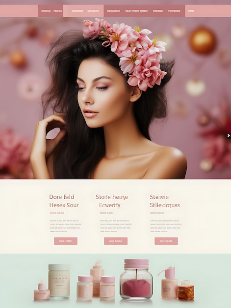 Photo website of a beauty salon highlighting an elegant web de website layout concept insane ideas