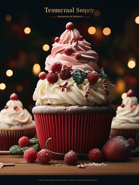 Premium Photo | Website of a Christmas Themed Bakery Showcasing a